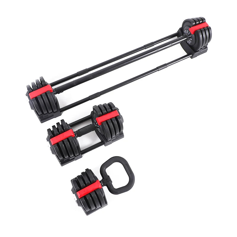 Adjustable Switch Free Dumbbell to Kettlebell and Barbell Professional Strength Training Fitness Equipment