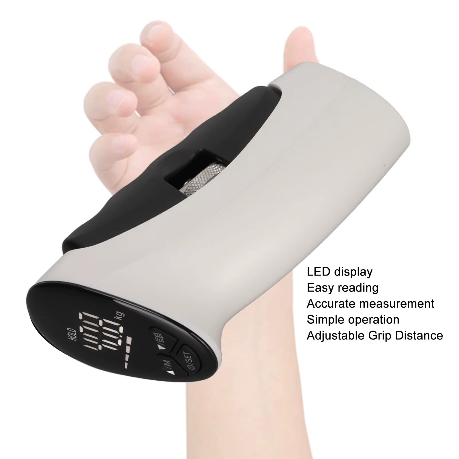 Electronic Hand Dynamometer LED Display Accurate Adjustable Grip Distance Digital Hand Grip Strength Dynamometer